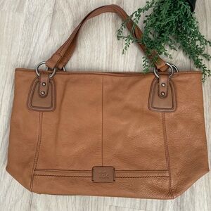 The SAK cognac leather Satchel Bag